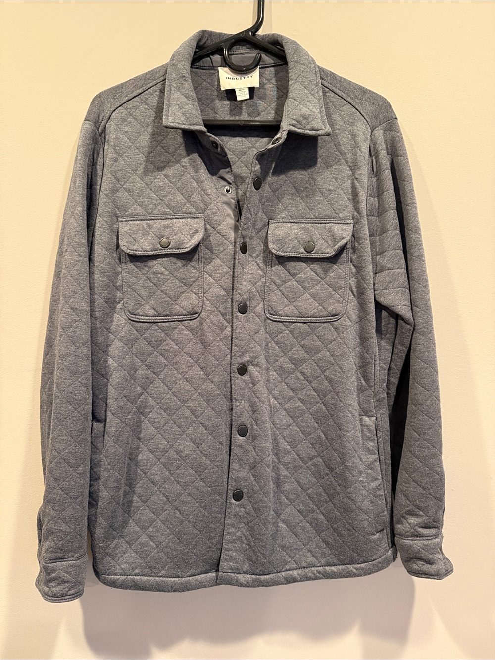 Quilted Gray/Navy Shirt Jacket- size M